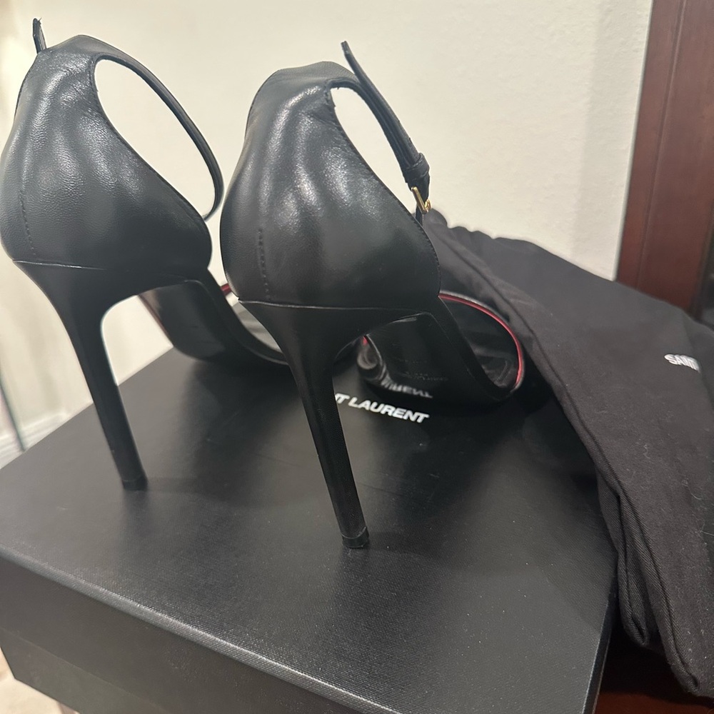 YSL Black Amber Heels 105 Inch Size 39 - Picture 3 of 6